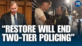 Restore Britain Leader Unveils Plan to End 'Two-Tier Policing' After Birmingham Arrest Footage