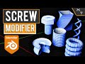 Screw Modifier | Revolve, Bolts & Threads | Learn Blender 2.9 / 3.0 Precision Modeling | Part- 26