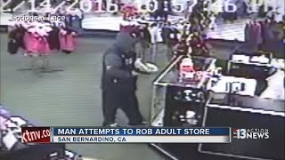 Hargreaves said she found several "Pocket Pals" — a sex toy modeled after female anatomy, she explained — near the store entrance. 
"I was like, 'Did you guys throw these at them?!’" 
She said she was also taken aback that they had not just handed the money over to him. 
"I guess they were so angry," she said. "How could you not give it over to someone with a gun?"