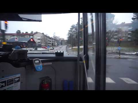 Sweden, Stockholm, bus ride from Segeltorp to Fruängen Subway Station