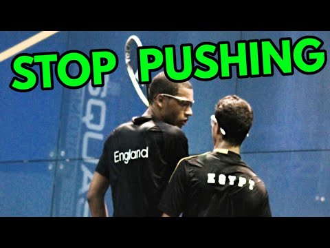 SQUASH. Pushing, shoving, blocking and questionable decisions