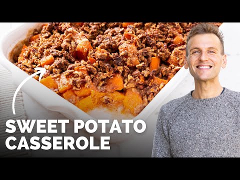 Easy Sweet Potato Casserole | No mashing involved!