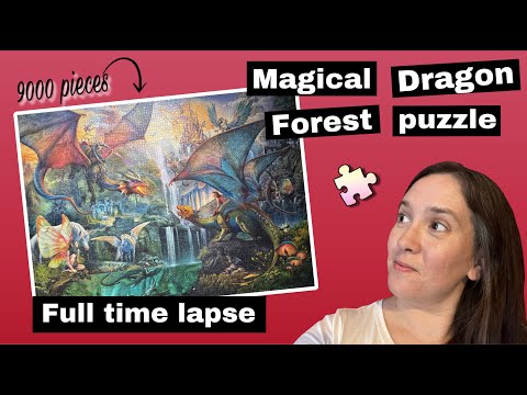 Magical Dragon Forest puzzle - 9000 PIECES by Ravensburger - full time lapse, with close ups!