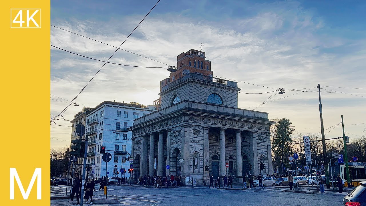 Experience a captivating stroll around the Porta Venezia Neighborhood, bathed in the warm glow of sunset.