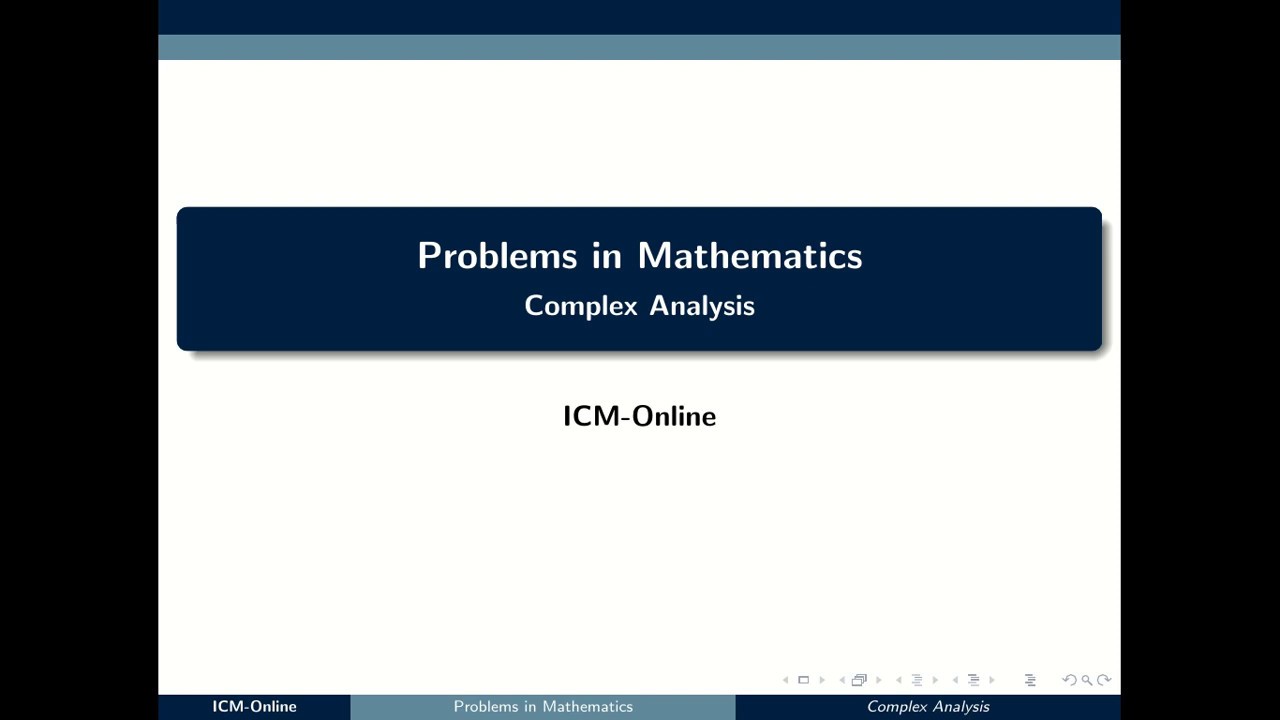 Problems in Mathematics: Complex Analysis-6