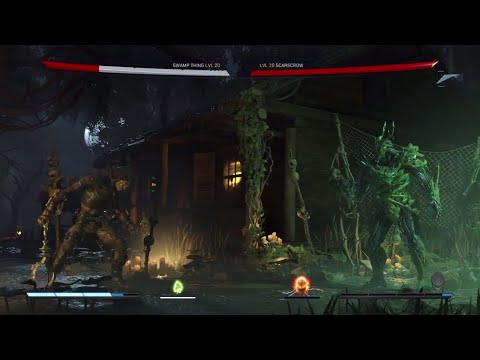 Injustice 2 Swamp Thing VS Scarecrow Single Fight