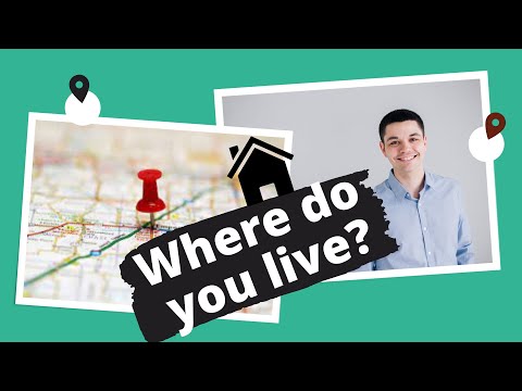 Part of a video titled Where do you live? Online English lesson - YouTube