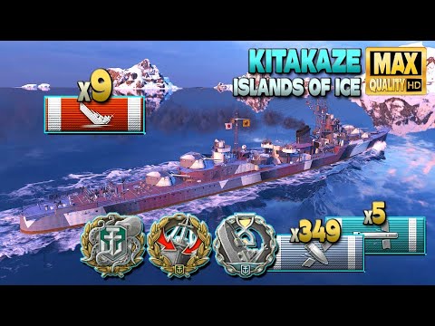Kitakaze: 9 ships destroyed, zoom warning - World of Warships