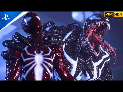 Carnage Symbiote Suit Vs Venom Boss Fight (NG+) Ultimate Difficulty - Spider-Man 2 PS5 New Game Plus