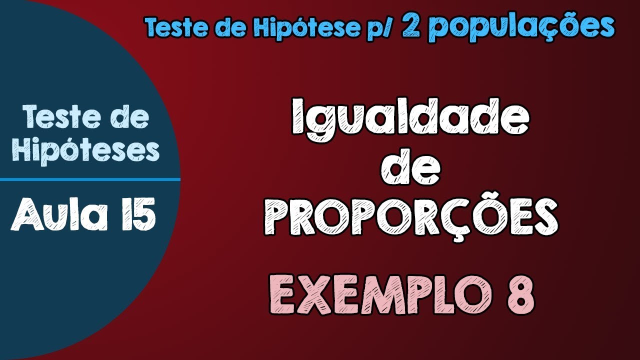 #15 - Teste de hipóteses para a igualdade de proporções de 2 populações