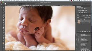 Clearing Distractions and the Froggy Pose | Editing Newborns in Photoshop