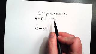 Drawing Lewis Structures 5 cyanide ion