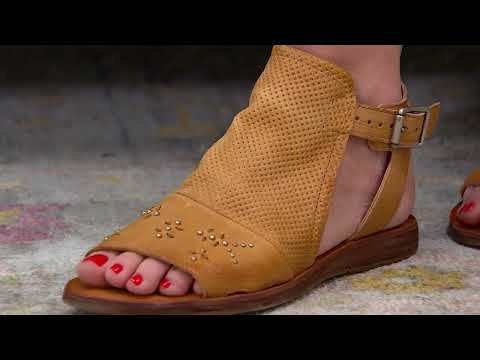 Miz Mooz Leather Ankle Strap Sandals -Fifi on QVC