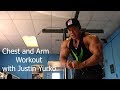 Chest and Arm Workout - Justin Yurko - Bodybuilder - 12 Days Out (6/25/2018)