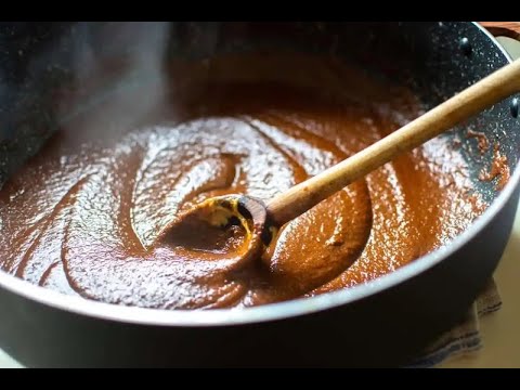 HOW TO MAKE MOLE POBLANO FROM SCRATCH WITH MEXICAN CHOCOLATE, CHILES, NUTS, AND SPICES
