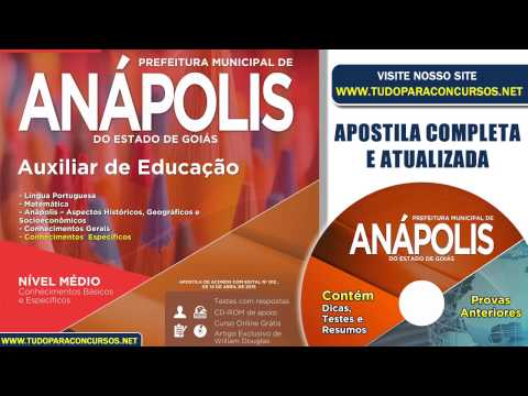 Apostila Auxiliar de Educação - Anápolis-GO 2015 Impressa