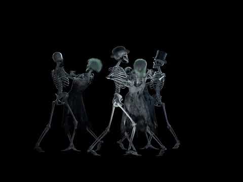 Dancing Skeleton Halloween Window Projection Loop | Spooky Animated Halloween Display 2025 💀🎃