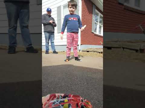 Rc race car in the snow