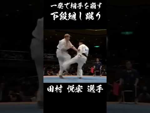 [ガード不能]重撃崩し下段廻し蹴り 田村 悦宏 選手 #karate #shorts