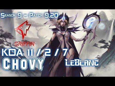 GRF Chovy LEBLANC vs YASUO Mid - Patch 9.20 EUW Ranked