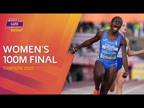15-year-old STORMS to U20 100m gold! ⚡ Women's 100m final replay | Tampere 2025