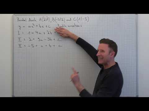 Parabel durch drei Punkte, Beispiel 2