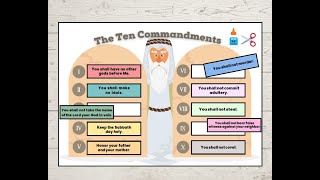 The ten commandments Printable, Bible Activity for kids, old testament, homeschool, Sunday School