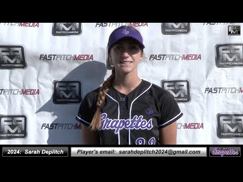 2024 Sarah Deplitch 4.25 GPA Athletic Catcher, Outfield & 3rd Base Softball Skills Video - Grapettes