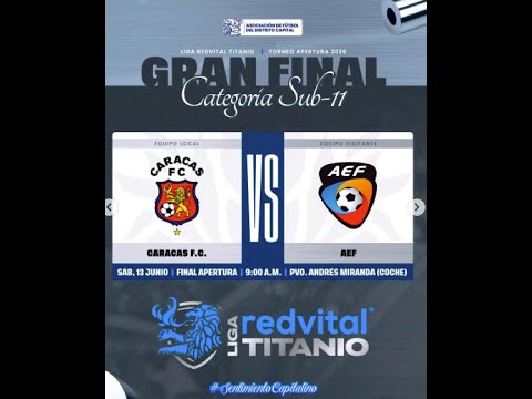 Caracas vs AEF  Gran Final Categoria Sub-11  Torneo Apertura  Liga Redvital Titanio