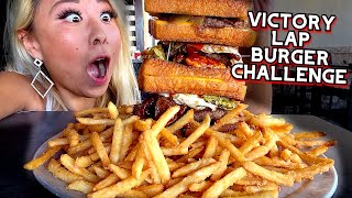 VICTORY LAP BURGER CHALLENGE at Sickies Garage in Las Vegas. NV!! #RainaisCrazy