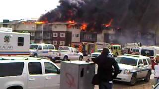 Condo Fire-Millrise Calgary, Alberta March 18 2010 (best quality)