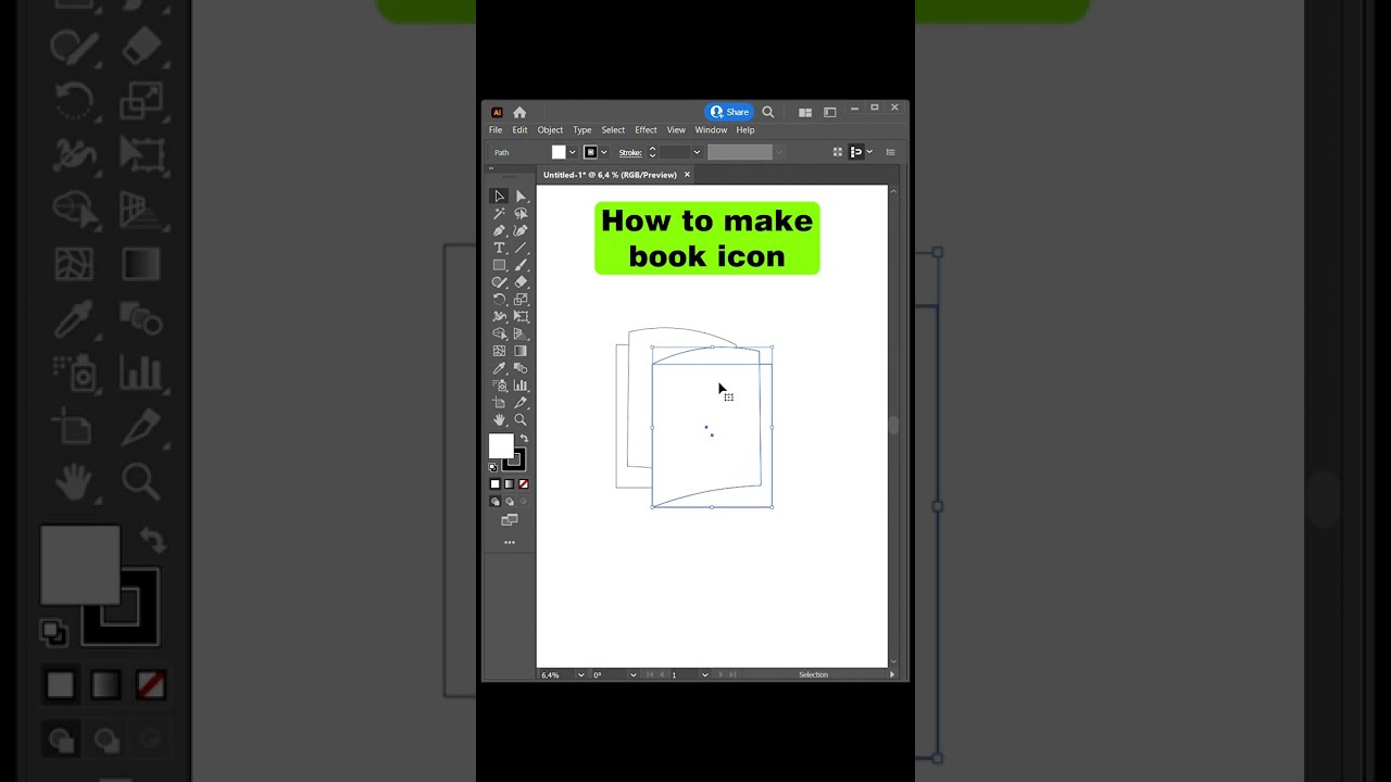 Quick Tutorial | How To Make Book Icon in Adobe Illustrator