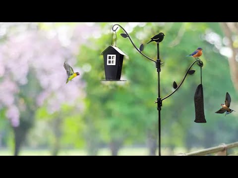 Urban Deco Deck Bird Feeder Pole Bird Feeder Porch Multi-Hook Bird Feeder Hooks for Deck Kit