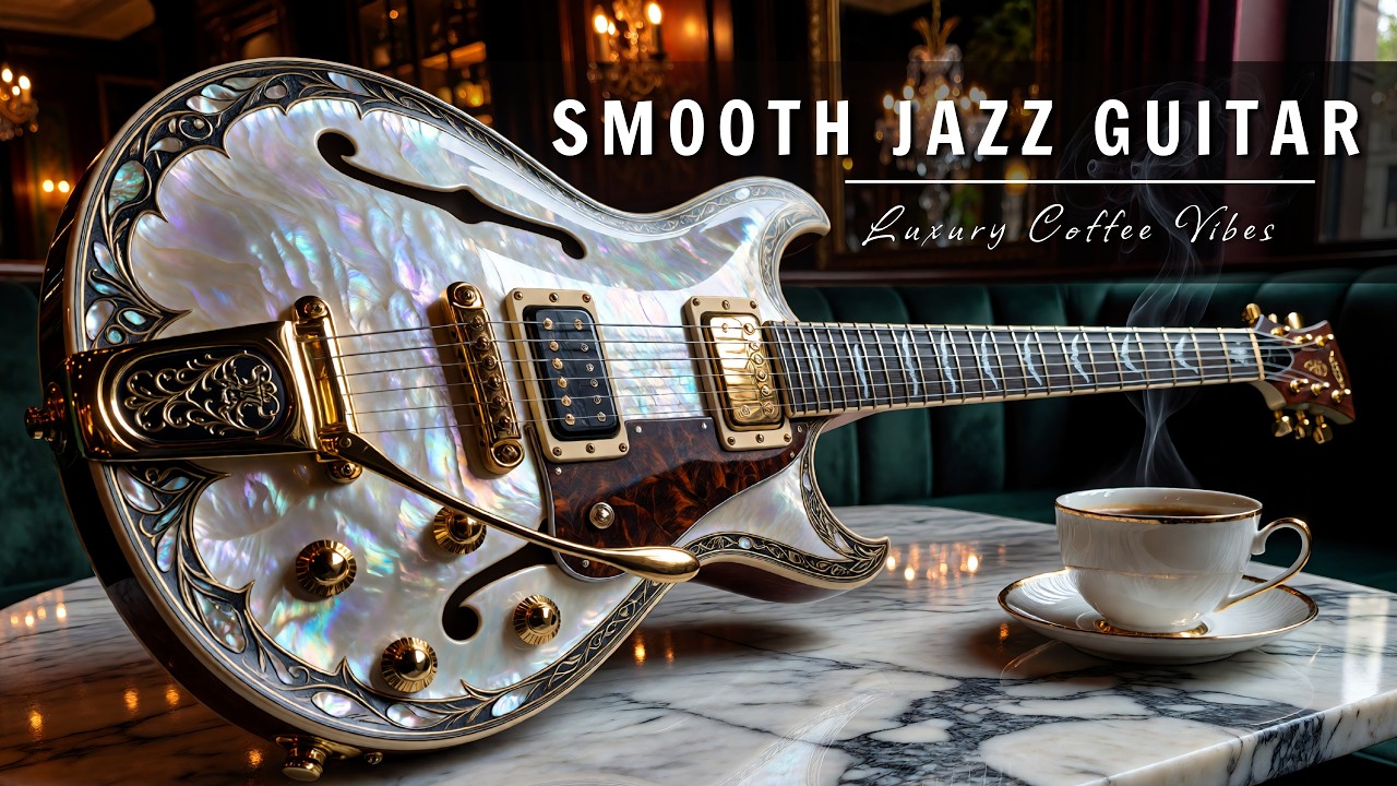 Smooth Jazz Guitar Music - Luxury Cafe Vibes • Relaxing Guitar Music for Cafe, Study & Work