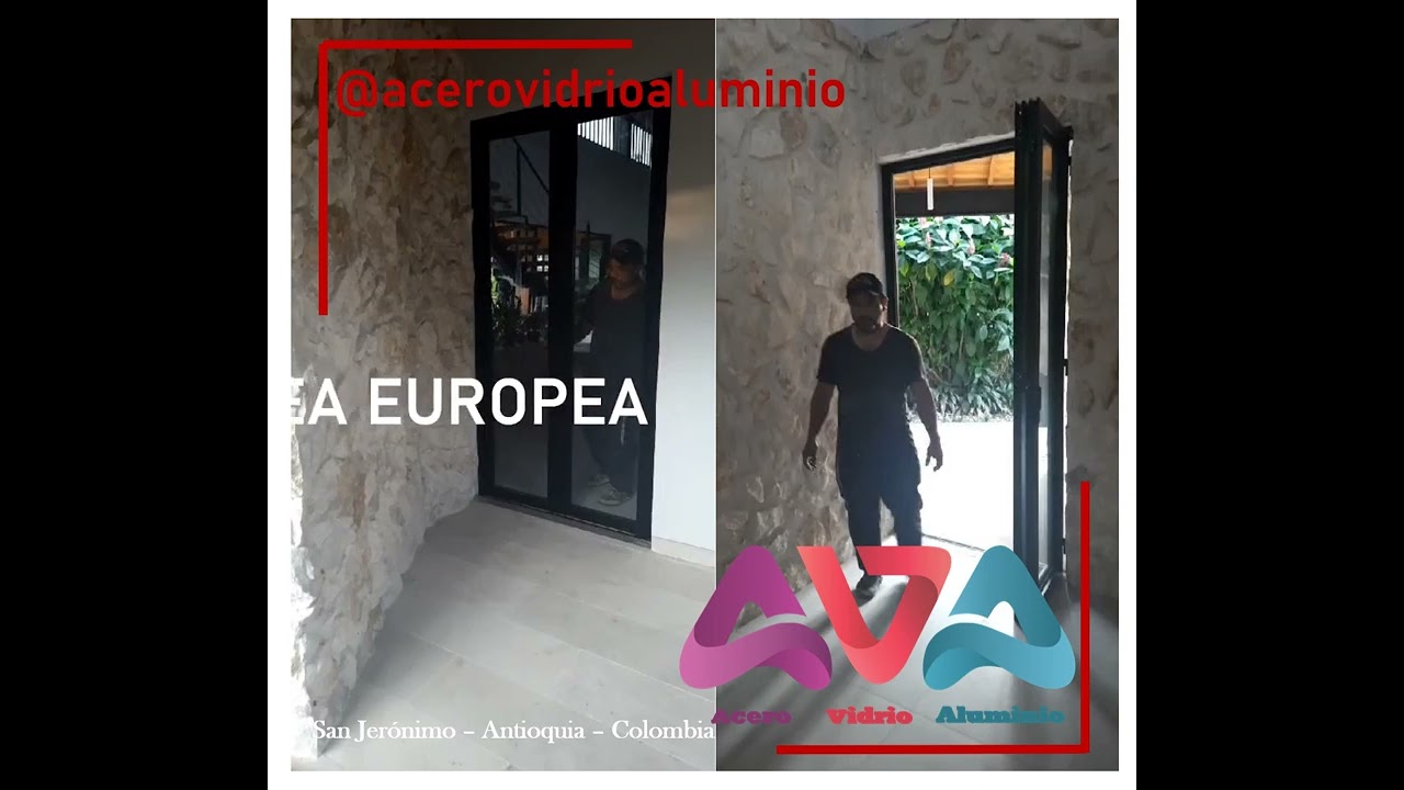 Puerta plegable europea instalación 2