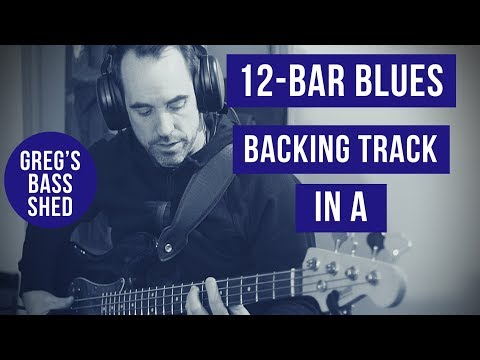 12 Bar Blues Backing Track In A || Bass Guitar (No.43)
