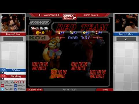 CFL Smackdown 190 Melee - Gahtzu + Lad vs Krudo + MrLz - Doubles LF