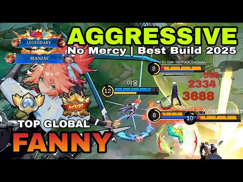 Fanny No Mercy Killing Super Aggressive Gameplay | Top Global Fanny | MLBB