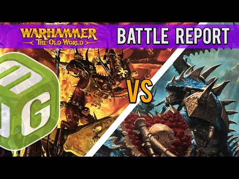 Daemons of Chaos vs Lizardmen Warhammer The Old World Battle Report Ep 6