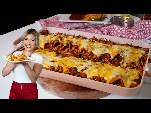 The Best RESTAURANT STYLE RED  CHICKEN ENCHILADAS You Can Make at HOME, Claudia’s SPECIAL ♥️