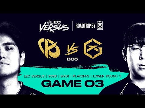 KC v GX | 2026 LEC Versus Playoffs - Lower Bracket Semi Final - Game 3 | Karmine Corp vs GIANTX