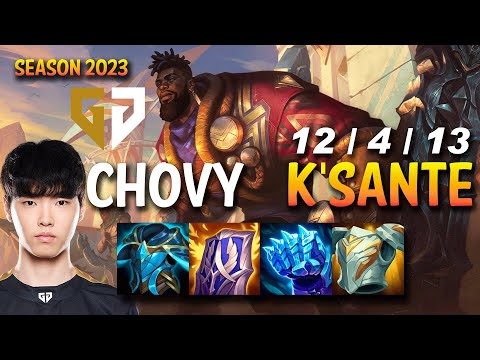 GEN Chovy K'SANTE Mid vs TRISTANA - KR Ranked