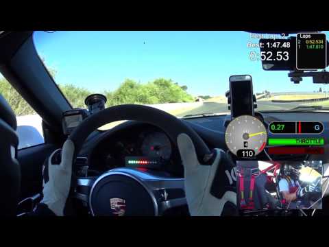 1:47.4 in a 991.1 GT3 at Sonoma Raceway