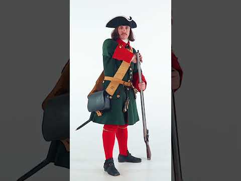 Заряжание фузеи солдатом Преображенского полка | Армия Петра Первого, Северная война 1700-1721 гг.