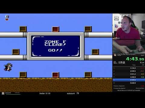 Chip 'n Dale NES speedrun in 9:48 world record