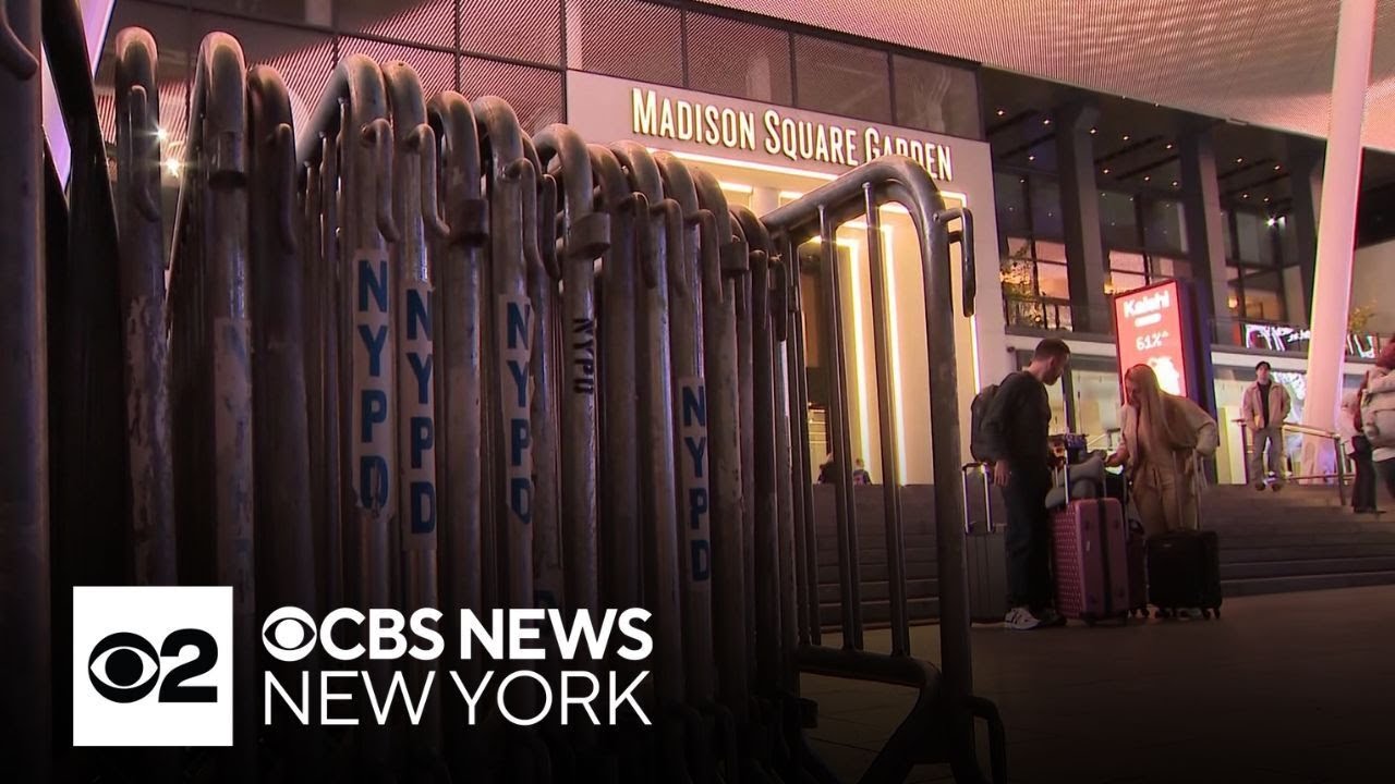 Trump supporters line up outside Madison Square Garden ahead of rally