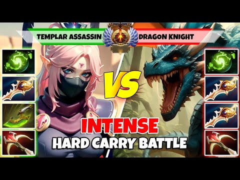 TEMPLAR ASSASSIN (Carry) vs DRAGON KNIGHT (Carry) - Battle Of Immortal Rank Dota 2 Players - Z Dota