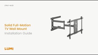 How to Install Solid Full-Motion TV Wall Mount-LPA61-463D