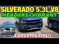 2017 Chevy Silverado Z/71 5.3L V8  EXHAUST w/ LONG TUBE HEADERS & VIBRANT RESONATORS!
