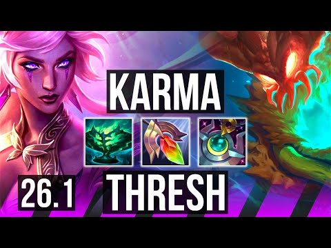 KARMA & Jhin vs THRESH & Aphelios (SUP) | NA Grandmaster | 26.1